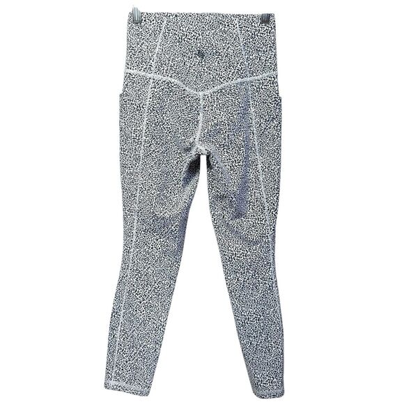 ATHLETA Salutation Stash II Textured Tight Leggings XS Black White Pockets Gym - Picture 4 of 10